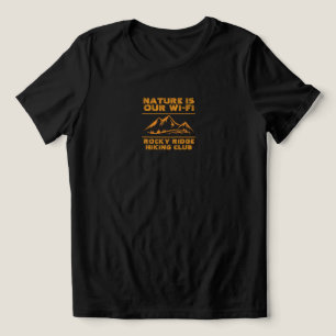 Trail Therapie Minimalistische Bergwandelclub naam Tri-Blend Shirt