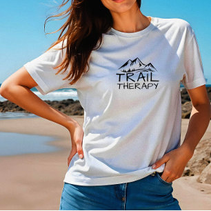 Trail Therapie Minimalistische Bergwandeling Tri-Blend Shirt
