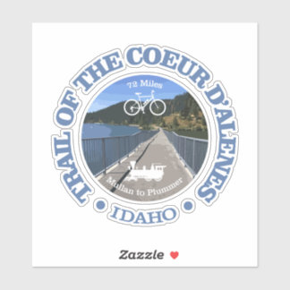 Trail van de Coeur d'Alene (fietsen c) Sticker