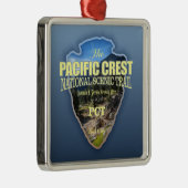Trail van de Pacifische Crest (pijlpunt) Metalen Ornament (Rechts)