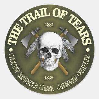 Trail van de tranen 2 ronde sticker
