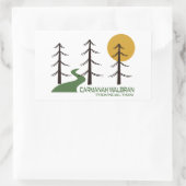 Trail van het Provinciepark Carmanah Walbran Rechthoekige Sticker (Tas)