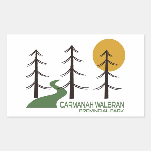 Trail van het Provinciepark Carmanah Walbran Rechthoekige Sticker (Voorkant)