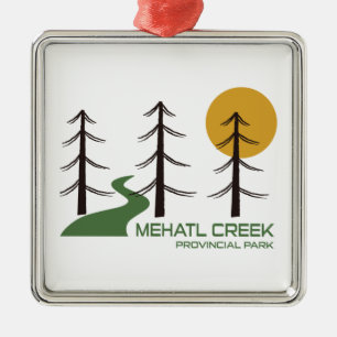 Trail van het provinciepark Mehatl Creek Metalen Ornament