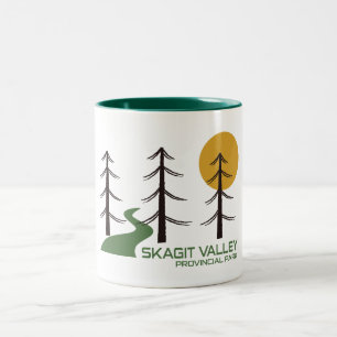 Trail van het provinciepark Skagit Valley Tweekleurige Koffiemok