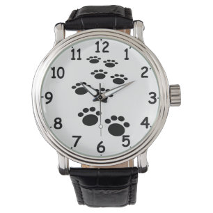 Trail voor cute Cartoon Pet Paw Horloge