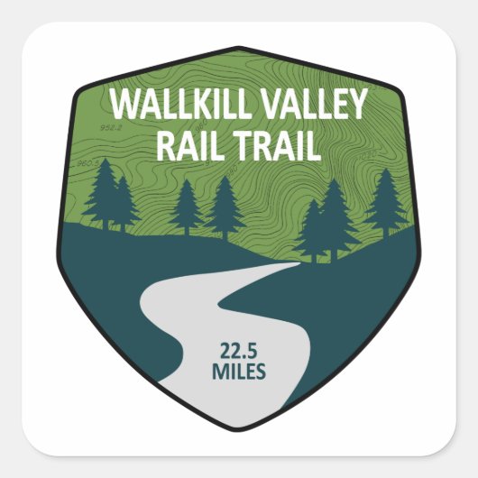 Trail Wallkill Valley Vierkante Sticker (Voorkant)