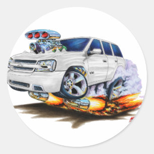 Trailblazer SS White Truck Ronde Sticker