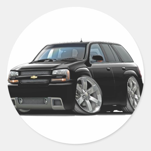 Trailblazer zwarte vrachtwagen ronde sticker (Voorkant)