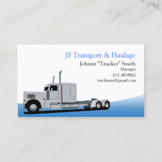 Trailer Camion Haulage Carte de visite bleu