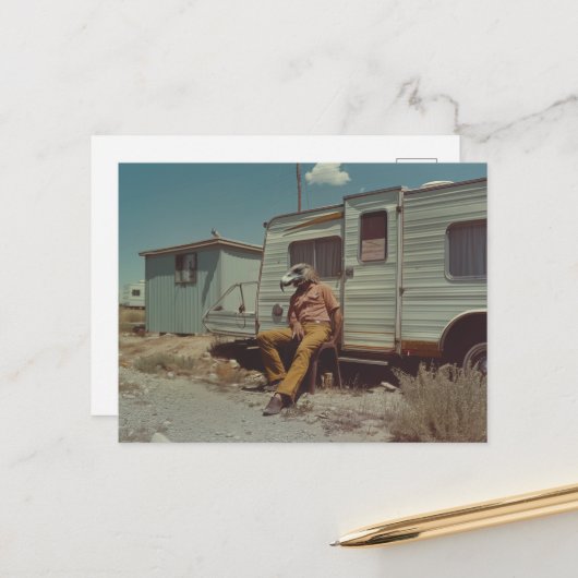 Trailer Park Birdman Briefkaart (Voorkant / Achterkant in situ)