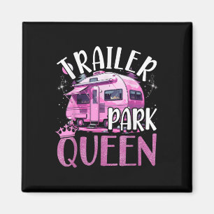 Trailer Park Koningin Grappige Camping Roze Traile Magneet