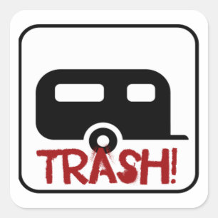 Trailer Trash Vierkante Sticker