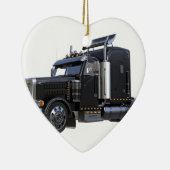 Trailer van Black Semi Tractor Keramisch Ornament (Rechts)
