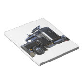 Trailer van Black Semi Tractor Notitieblok (Schuin)