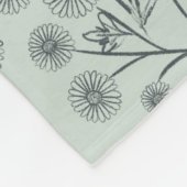 Trailing Floral Naam Geboortedatum Groene Baby Fleece Deken (Hoek)