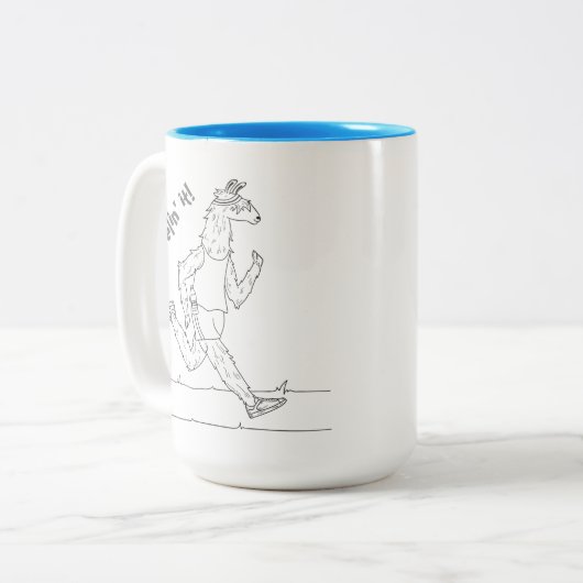 Trailpaca Feelin' it Coffee Mok (Voorkant links)