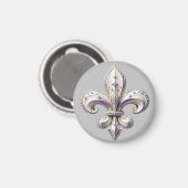 Trails I Travel Fleur de Lis Design Magneet (Voorkant / Achterkant)