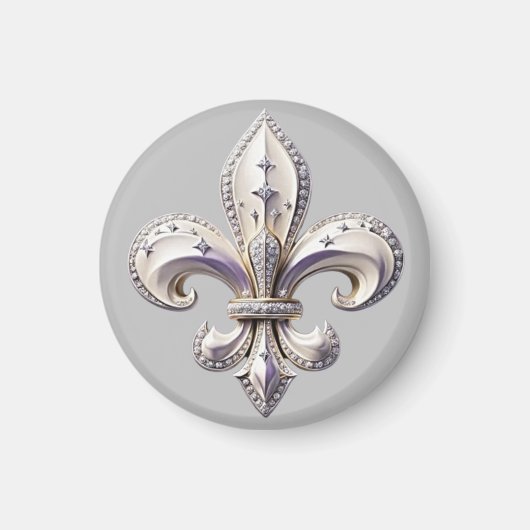 Trails I Travel Fleur de Lis Design Magneet (Voorkant)