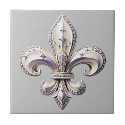 Trails I Travel Fleur de Lis Design Tegeltje (Voorkant)