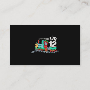 Train 12e verjaardag Jongen 12 jaar oud voor kinde Visitekaartje