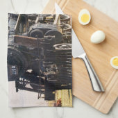 Train 1 serviette de cuisine (Quart Plié)