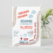 Train 2e anniversaire Invitation Boy Chugga Deux p (Debout devant)