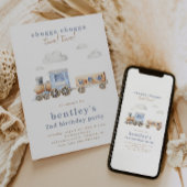 Train 2e Invitation d'anniversaire | Numérique ou