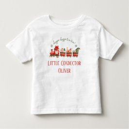 Train 2nd Birthday Party Little Conductor Kinder Shirts