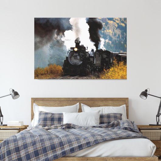 Train 5 Gewatteerd Canvas (Insitu (Slaapkamer))