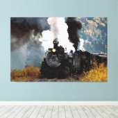 Train 5 Gewatteerd Canvas Afdruk (Insitu (Houten vloer))