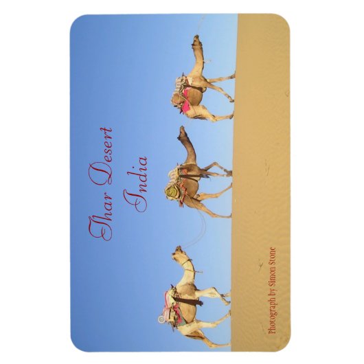 Train à chameaux, Thar Desert Magnet (Vertical)