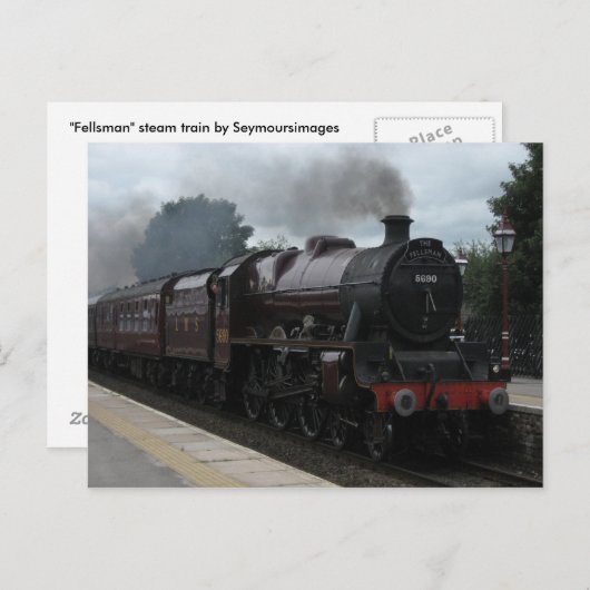 Train à vapeur - Carte postale (Devant / Derrière)