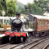 TRAIN À VAPEUR Jetée de couverture