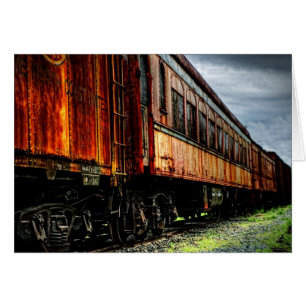 Train abandonné - Carte vierge