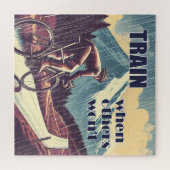 Train als anderen niet willen fietsen legpuzzel (Horizontaal)