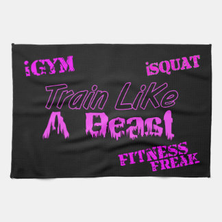 Train als een beest dames Gym Towel 16 x 24 inch Theedoek