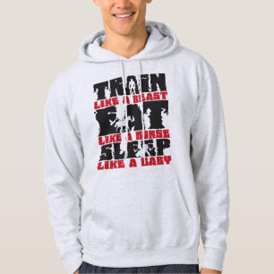 Train als een beest - Gym en Fitness Motivatie Hoodie