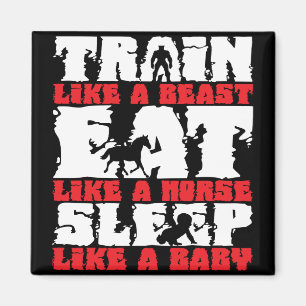 Train als een beest - Gym en Fitness Motivatie Magneet