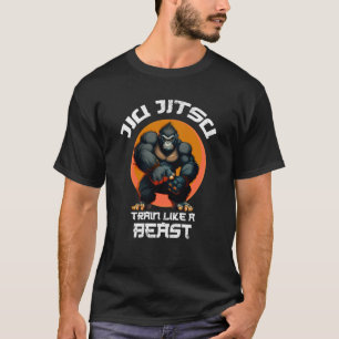 Train als een Beest Jiu Jitsu Gorilla BJJ Grapplin T-shirt