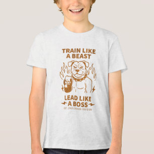 Train als een beest. Leid als een baas Tri-Blend Shirt
