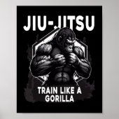 Train als een gorilla jiu jitsu poster (Voorkant)
