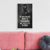 Train Als een Krijger: Zweten Meer, Bloeden Minder Canvas Afdruk (Insitu (Woonkamer))