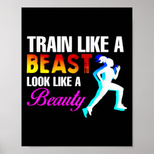 Train Als Een Lijk Als Een Schoonheid Fitness Poster
