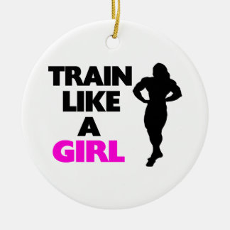 Train als een meisje keramisch ornament