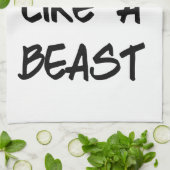 Train als een Motivatie uitloopgym Theedoek (Gevouwen)