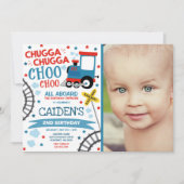 Train Anniversaire Invitation Chugga Chugga Choo C (Devant)