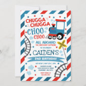 Train Anniversaire Invitation Chugga Chugga Choo C (Devant)