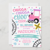 Train Anniversaire Invitation Chugga Chugga Choo C (Devant)
