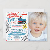Train Anniversaire Invitation Chugga Chugga Deux T (Devant)